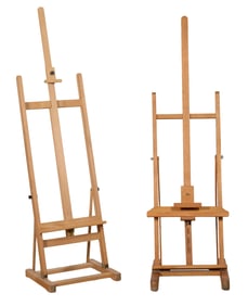 Two Vintage Artist Easels, H.- 75 1/2 in., W.- 21 in., D.- 19 in. (2 Pcs.)