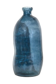 Vintage Large Molded Blue Carboy, early 20th c., H.- 30 in., Dia.- 12 in.