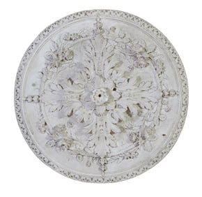 Round Plaster Ceiling Medallion, 20th c., Dia.- 24 1/4 in.