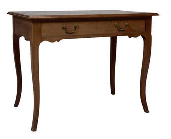 French Louis XVI Style Mahogany Writing Table, 20th c., H.- 30 1/2 in., W.- 39 in., D.- 24 in.