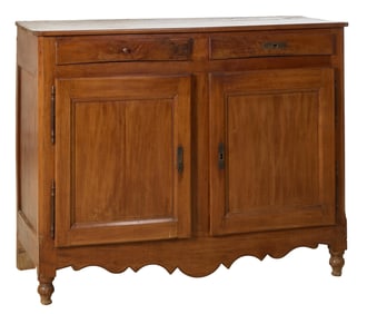 French Provincial Cherry Sideboard, 19th c., H.- 45 in., W.- 56 1/2 in., D.- 23 1/2 in.