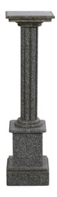 Classical Style Grey Marble Pedestal, 21st c., H.- 40 in., W.- 11 in., D.- 11 in.