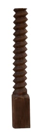 French Provincial Walnut Wine Press Screw, late 19th c., H.- 53 in., W.- 8 in., Dia.- 6 1/8 in.,