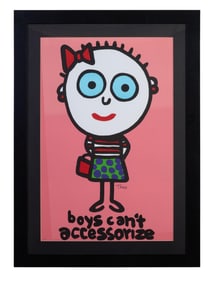 Todd Harris Goldman (American/Florida, b. 1969), "Boys Can't Accessorize," Sight- H.- 22 1/2 in.,