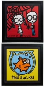 Todd Harris Goldman (American/Florida, b. 1969), "We Met on the Web" and "This Sucks," Each Sight-