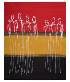 Allen Melton (American/Mississippi, b. 1964), "Untitled: Abstract,", H.- 48 in., W.- 60 in.