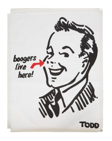 Todd Harris Goldman (American/Florida, b. 1969), "Boogers Live Here!" H.- 48 in., W.- 36 in.