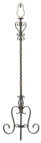 French Wrought Iron Floor Lamp, 20th c., H.- 71 in., Dia.- 21 in.