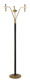 French Art Nouveau Brass and Iron Floor Lamp, early 20th c., H.- 59 1/2 in., W.- 18 in., D.- 18 in.
