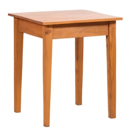 Louisiana Cypress Work Table, 20th c., New Orleans, H.- 28 3/4 in., W.- 25 3/8 in., D.- 23 5/8 in.