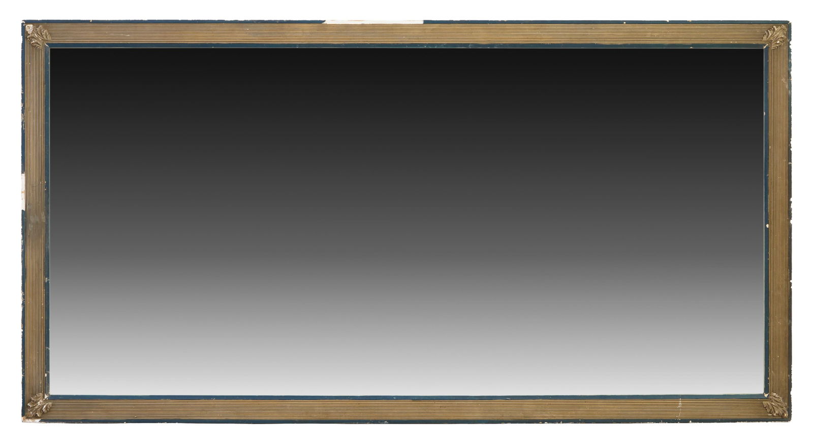 French Art Nouveau Silver Gilt Gesso Mirror, early 20th c., H.- 41 in., W.- 79 in. (1 of 1)