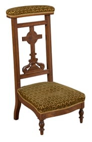 French Napoleon III Walnut Prie-Dieu, late 19th c.
