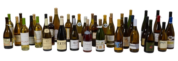 Forty Bottles of White Wine, (40 Pcs.)