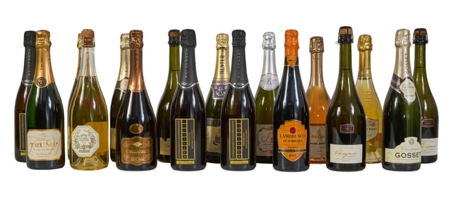 Seventeen Bottles of Champagne, (17 Pcs.)