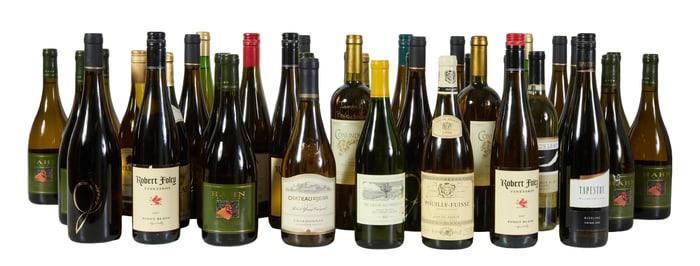 Forty Bottles of White Wine, (40 Pcs)