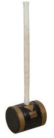 Large Heavy Ceremonial Wood and Iron Presentation Mallet, 20th c. H.- 36 in., W.- 9 1/2 in., D.- 7