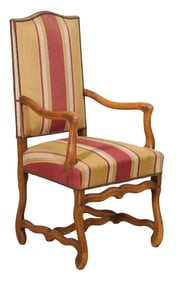 French Charles XIII Style Os de Mouton Fauteuil, late 19th c., H.- 42 in., W.- 22 in., D.- 18 1/2