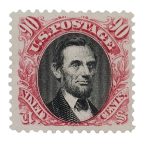 1875 U.S. 90¢ Abraham Lincoln Stamp