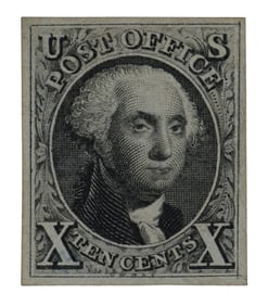 1875 U.S. 10¢ George Washington Stamp,