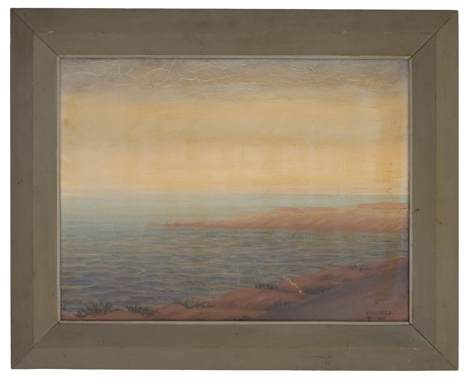 Claudius Chanel (French, 1905-2003), "Coastal Seascape," 1941, H.- 19 5/8 in., W.- 25 1/2 in., (1 of 4)