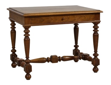French Louis XIV Style Walnut Writing Desk, mid 19th c., H.- 29 in., W.- 37 1/2 in., D.- 25 in.