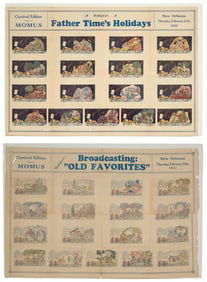 Two Mardi Gras Parade Bulletin, Knights of Momus, 1930, "Father Time's Holidays," and 1931