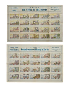 Two Mardi Gras Parade Bulletins, Krewe of Proteus, 1931, "Reminiscences of History in Novels," and