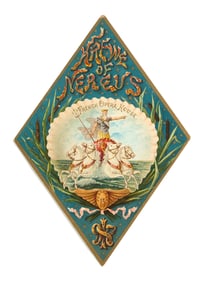 Mardi Gras Ball Invitation, Krewe of Nereus, 1897, H.- 10 in., W.- 7 in.