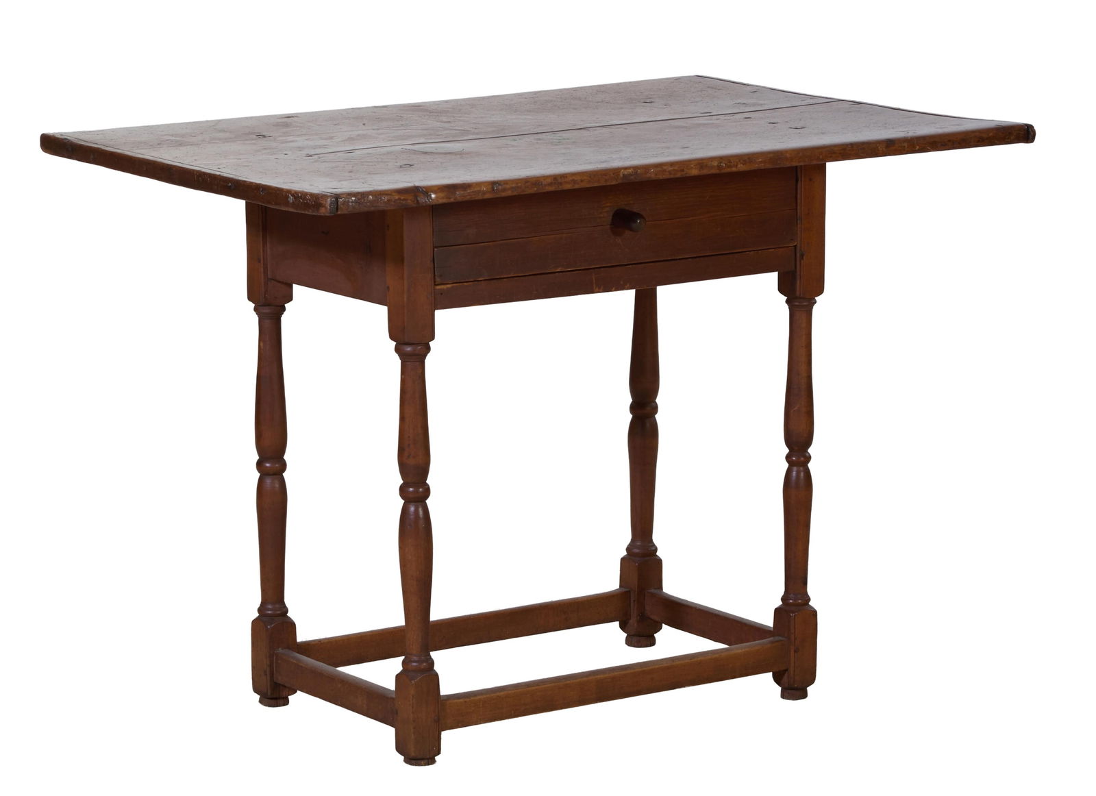 American Pine Tavern Table, probably New England, late 18th/early 19th c., H.- 27 1/2 in., W.- 37 (1 of 1)