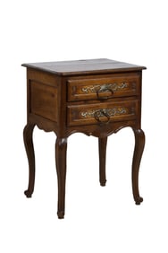 French Louis XV Style Walnut Side Table, mid 19th c., H.- 30 1/4 in., W.- 21 1/2 in., D.- 17 1/4 in.