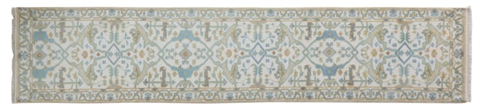 Turkish Angora Oushak Runner, 2' 8 x 12'.