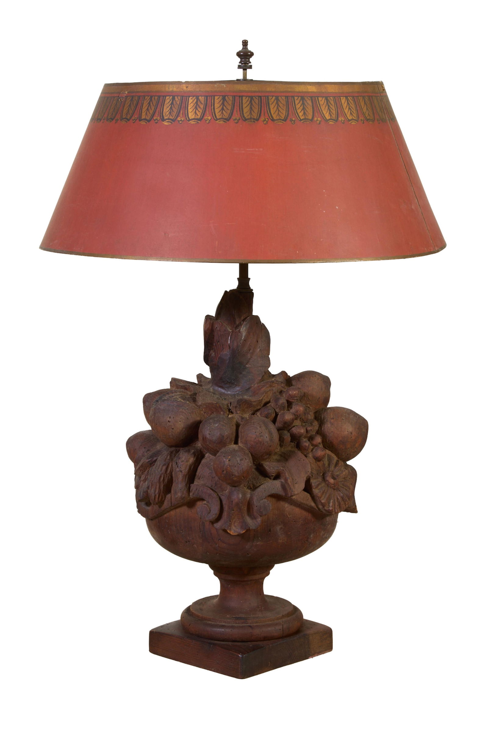 Antique Continental Carved Pine Lamp, 19th c., H.- 32 in., W.- 14 in., D.- 11 1/2 in. (1 of 7)