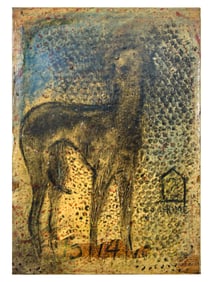 Juan Torcoletti (Argentinean, b. 1951), "Whippet," 1995, H.- 18 1/2 in., W.- 13 1/4 in., D.- 3 1/2