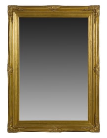 French Louis XV Style Overmantel Mirror, 20th c., H.- 43 in., W.- 31 in.