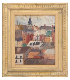 Hazel Guggenheim King-Farlow McKinley (American/London/New Orleans, 1903-1995), "Paris Rooftops," c.