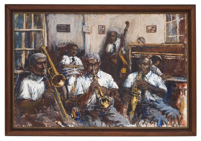 Charles "Charlie" Thomas Ward (American/New Orleans, d. 2009), "Jazz Musicians," 1980, H.- 24 in.,