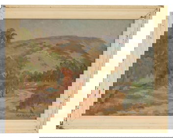 Sylvain Joseph Tujague (American/California/New Orleans, 20th Century), "California Landscape," H.-