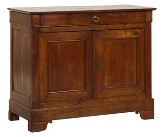 French Louis Philippe Walnut Sideboard, mid 19th c., H.- 40 1/2 in., W.- 50 1/2 in., D.- 22 1/4 in.