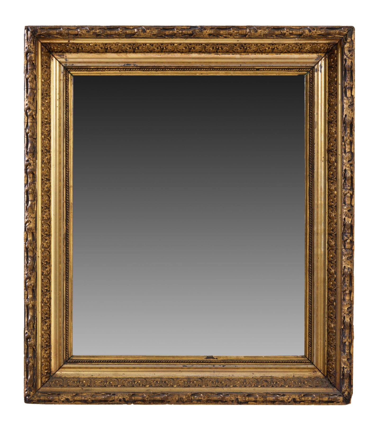 Small American Leaf and Berry Mirror, late 19th c., H.- 23 1/4 in., W.- 20 1/4 in. (1 of 1)