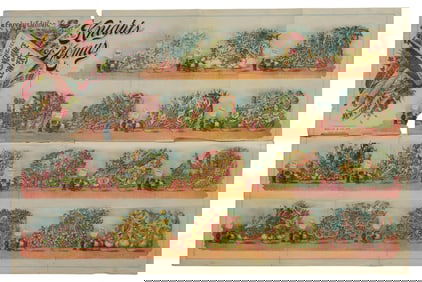 Mardi Gras Parade Bulletin, Knights of Momus, 1911, "The Language of Flowers," H.- 28 in., W.- 42