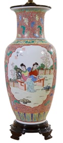 Large Oriental Porcelain Vase, early 20th c., H.- 22 in., Dia.- 8 in.