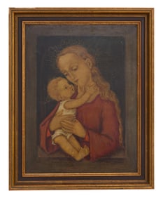 After Sister Maria Innocentia Hummel (German, 1909-1946), "Madonna with Child," 20th c., H.- 16 3/4