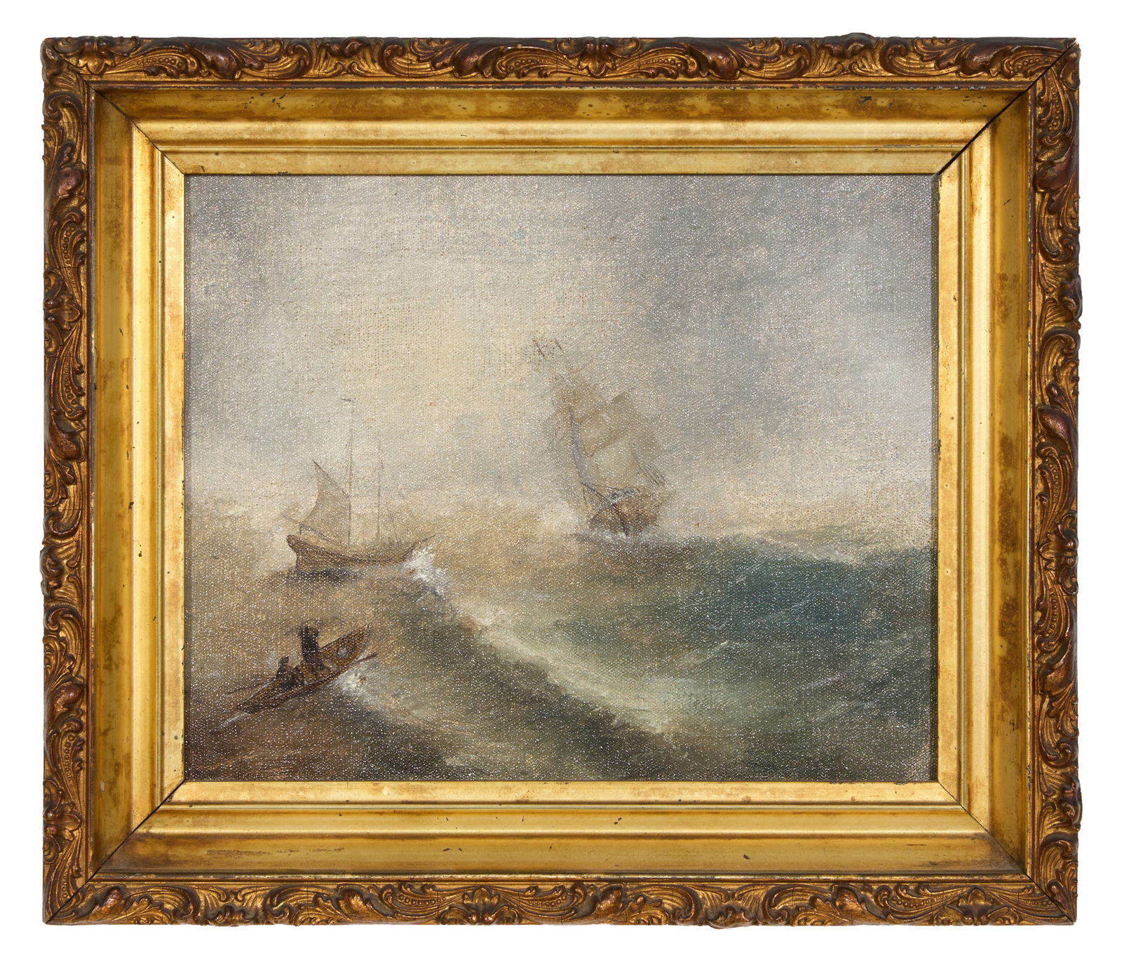 Attributed to William Dana Parish (American, 1862-1949), "Ships in Heavy Seas Off Kennebunkport, (1 of 4)