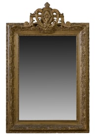 French Louis XV Style Giltwood Mirror, 20th c., H.- 40 1/2 in., W.- 25 in.
