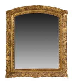 French Louis VIX Style Giltwood and Gesso Mirror, mid 19th c., H.- 27 3/4 in., W.- 22 3/4 in.