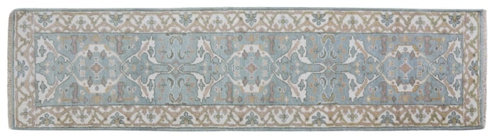 Turkish Angora Oushak Runner, 2' 7 x 10'.