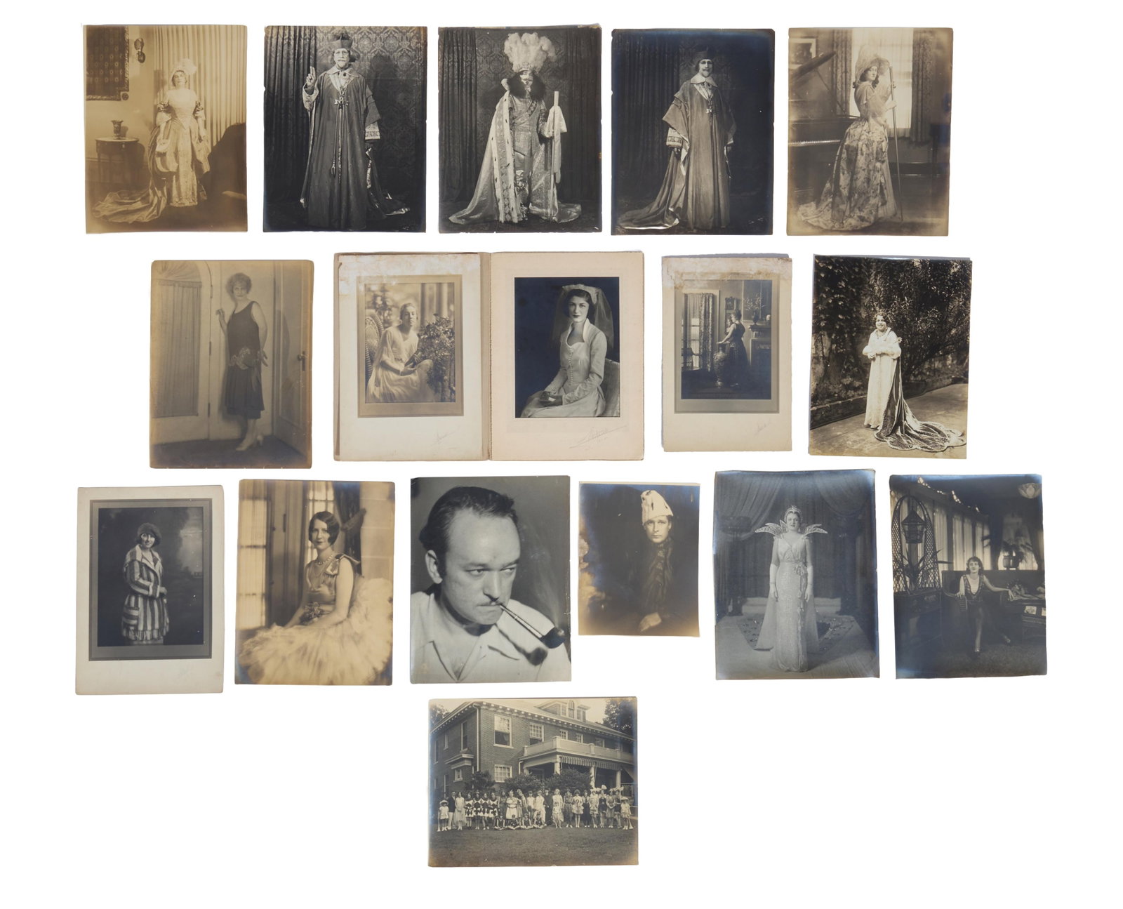 Group of Seventeen New Orleans Vintage Sepia Tone and Black and White Photographs, 20th c., Largest-: Group of Seventeen New Orleans Vintage Sepia Tone and Black and White Photographs, 20th c., some by Joseph Woodson “Pops” Whitesell (American/New Orleans, 1876-1958), some of Mardi Gras intere