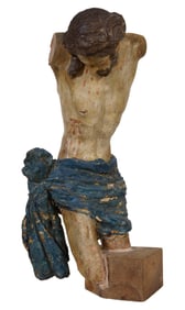 Polychromed Plaster Torso, 19th c., H.- 28 in., W.- 12 in., D.-12 in.