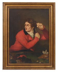 After Sir David Wilkie (Scottish, 1785-1841), "The Gambler," early 19th c., H.- 22 1/4 in., W.- 16