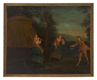 After Nicolas Lancret (French, 1690-1743), "Fete Galante - Children at Play in the Open," c. 1800,